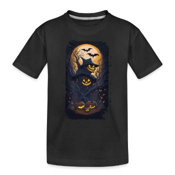 Happy Halloween I Gift - Kids' Premium Organic T-Shirt - black - Front
