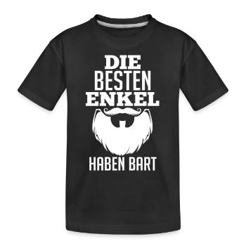 Enkel - Kinder Premium Bio T-Shirt - Schwarz - Vorne