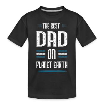 Meilleur papa disant papa papa - T-shirt bio Premium Enfant - noir - Devant