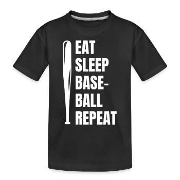 Équipe de baseball Joueur de baseball Baseballer - T-shirt bio Premium Enfant - noir - Devant