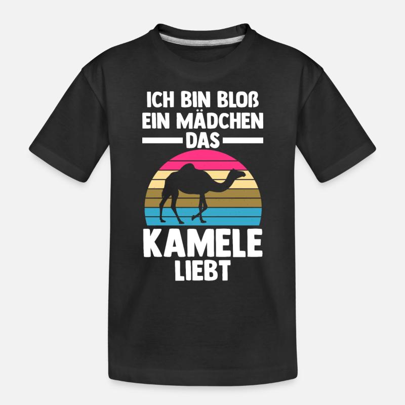 Kamel - Kinder Premium Bio T-Shirt - Schwarz