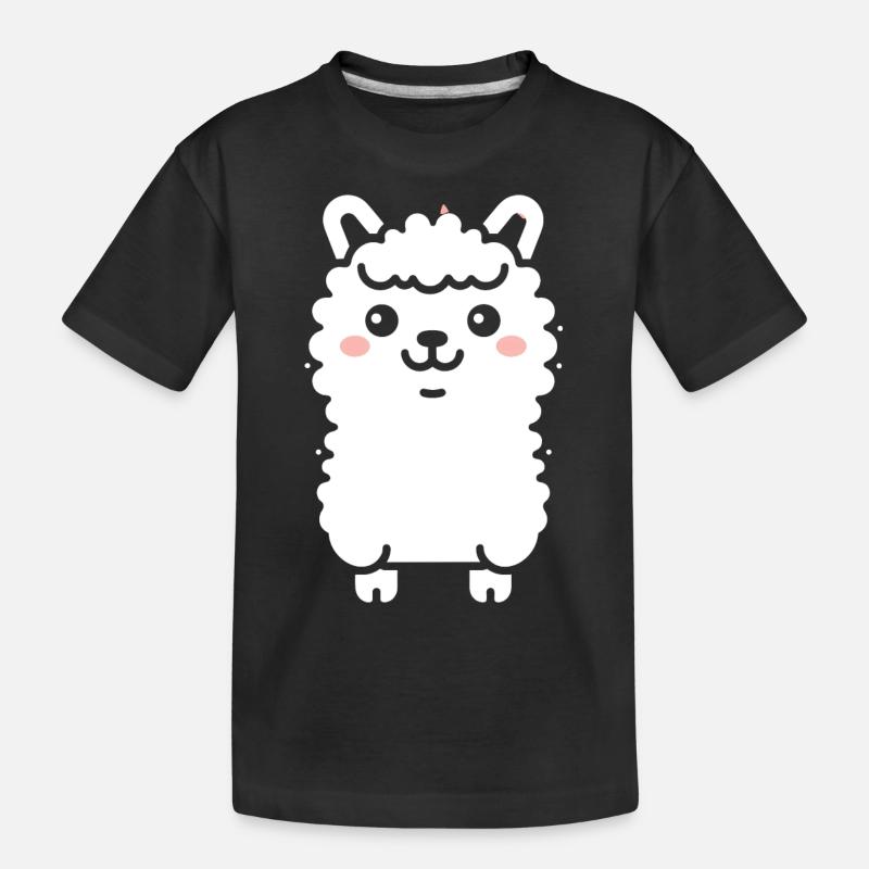 Baby-Lama - Kinder Premium Bio T-Shirt - Schwarz