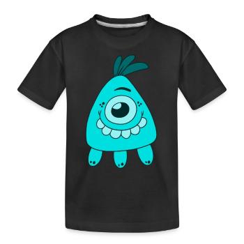 Petit monstre pour les enfants - T-shirt bio Premium Enfant - noir - Devant