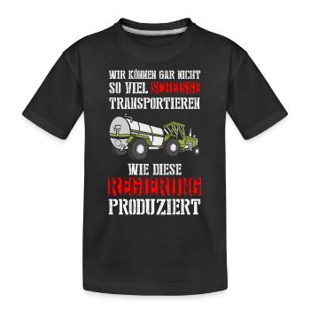 On ne peut pas transporter autant de merde - T-shirt bio Premium Enfant - noir - Devant