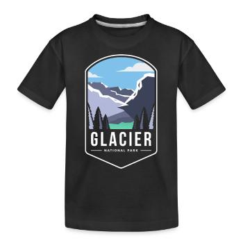 Gletscher-Nationalpark Britisch-Kolumbien Kanada - Kinder Premium Bio T-Shirt - Schwarz - Vorne