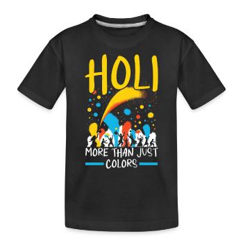 Joyeuse Holi Salutations Hindouisme Festival Indien - T-shirt bio Premium Enfant - noir - Devant