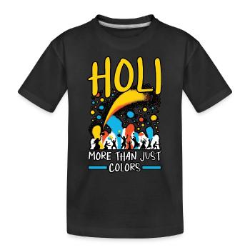Joyeuse Holi Salutations Hindouisme Festival Indien - T-shirt bio Premium Enfant - noir - Devant