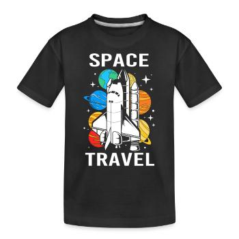 Univers du système solaire - T-shirt bio Premium Enfant - noir - Devant
