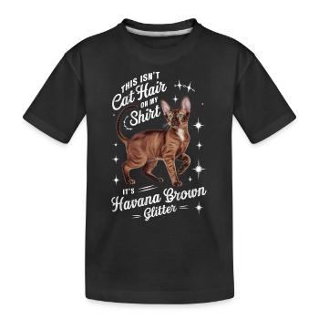 Katze Havanna Braun Geschenk - Kinder Premium Bio T-Shirt - Schwarz - Vorne