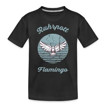 Ruhrpott Flamingo - Kids' Premium Organic T-Shirt - black - Front