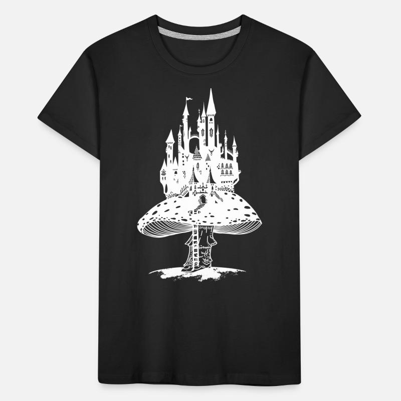 Fairytale castle on a giant toadstool Kids' Premium Organic T-Shirt