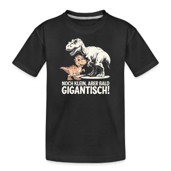 Still small but soon gigantic - Kids' Premium Organic T-Shirt - black - Front