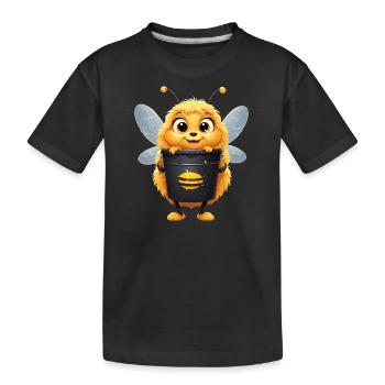 Abeille Miel Mignon Abeille Costume Apiculteur Cadeau - T-shirt bio Premium Enfant - noir - Devant