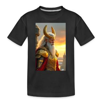 Heimdall est le gardien vigilant du Bifröst - T-shirt bio Premium Enfant - noir - Devant