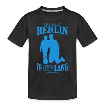 Berlin Fußball Tradition Geschenk - Kinder Premium Bio T-Shirt - Schwarz - Vorne