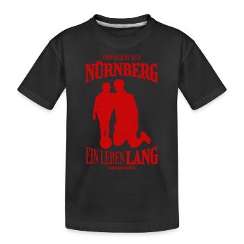 Nürnberg Fußball Tradition Geschenk - Kinder Premium Bio T-Shirt - Schwarz - Vorne