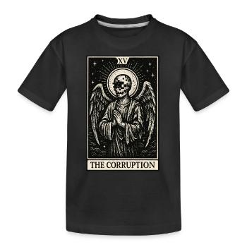 Tarot-Datenhortung: Der Engel der Verderbnis - Kinder Premium Bio T-Shirt - Schwarz - Vorne