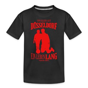 Düsseldorf Fußball Tradition Geschenk - Kinder Premium Bio T-Shirt - Schwarz - Vorne