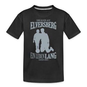 Elversberg Fußball Tradition Geschenk - Kinder Premium Bio T-Shirt - Schwarz - Vorne