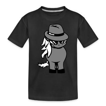 Cheval Gangster Chapeau Lunettes de soleil Criminal Cool - T-shirt bio Premium Enfant - noir - Devant