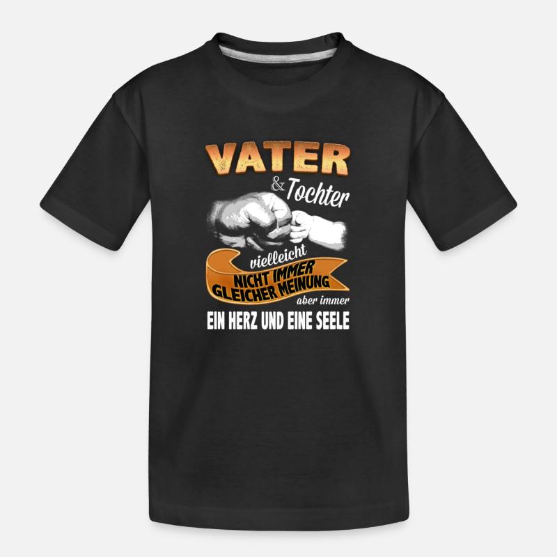 VATER & TOCHTER - Kinder Premium Bio T-Shirt - Schwarz