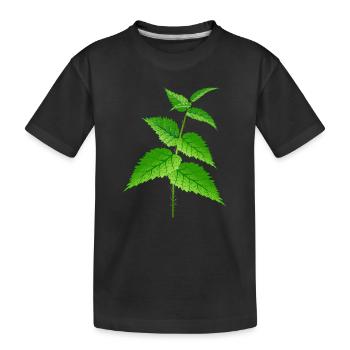 La super plante d’ortie et le remède - T-shirt bio Premium Enfant - noir - Devant