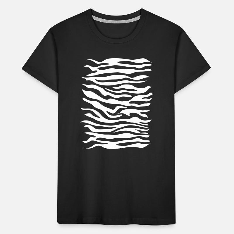 Zebra pattern white Kids' Premium Organic T-Shirt