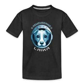 Chienne Laika - T-shirt bio Premium Enfant - noir - Devant
