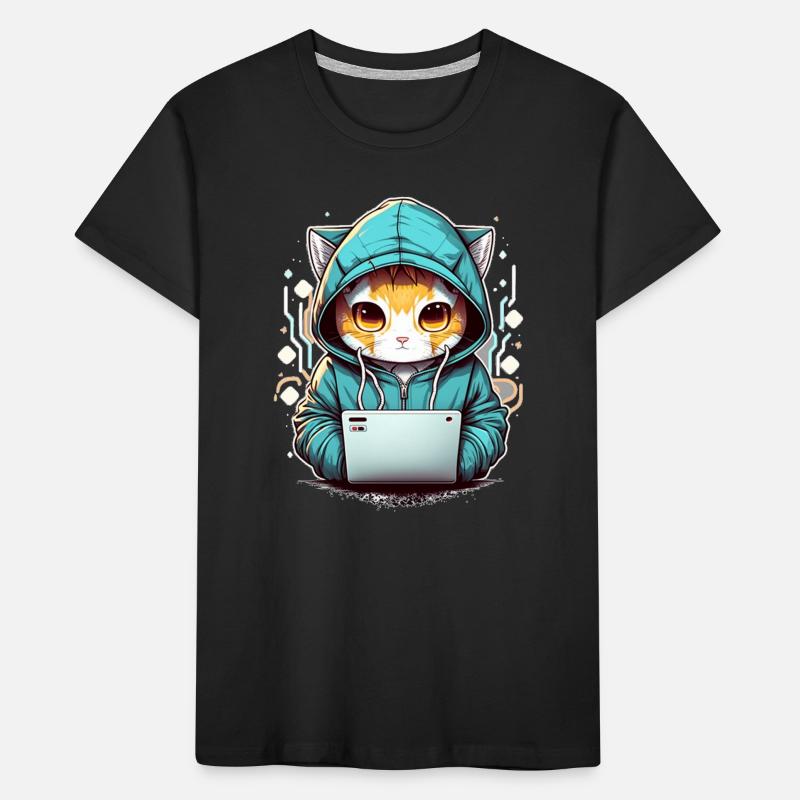 Codage chat T-shirt bio Premium Enfant