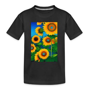 Tournesols - T-shirt bio Premium Enfant - noir - Devant