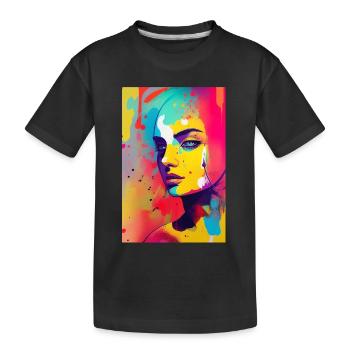Abstrakte Kunst - Kinder Premium Bio T-Shirt - Schwarz - Vorne