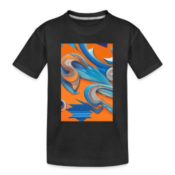 Abstrakte Kunst - Kinder Premium Bio T-Shirt - Schwarz - Vorne