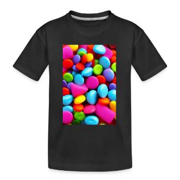 Candies - Kids' Premium Organic T-Shirt - black - Front