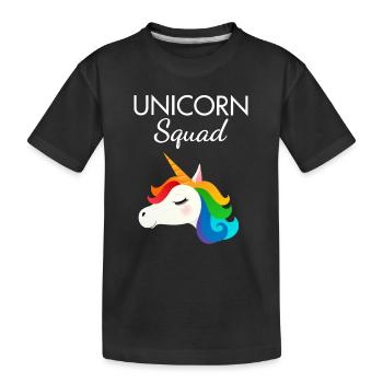 Escouade de licornes - T-shirt bio Premium Enfant - noir - Devant