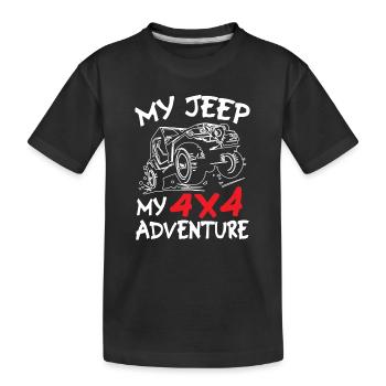Mes Jeeps Mon Aventure - T-shirt bio Premium Enfant - noir - Devant