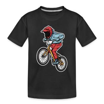 Lustiger BMX Junge - Kinder Premium Bio T-Shirt - Schwarz - Vorne