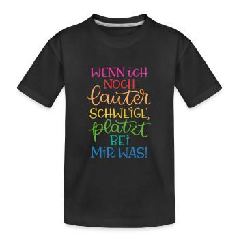 Lauter Schweigen Regenbogen - Kinder Premium Bio T-Shirt - Schwarz - Vorne
