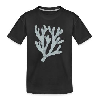 Silhouette de branche de corail pastel - T-shirt bio Premium Enfant - noir - Devant