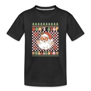 Ugly Christmas Sweater - Kids' Premium Organic T-Shirt - black - Front