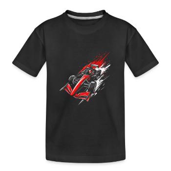 Voiture de course de formule | Illustration de course à grande vitesse - T-shirt bio Premium Enfant - noir - Devant
