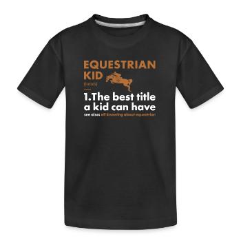 Sport Kid Definition Equestrian - Kids' Premium Organic T-Shirt - black - Front