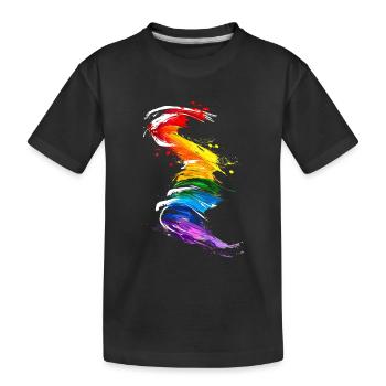 Abstrait Rainbow Pride Tornado Design - Vibrant - T-shirt bio Premium Enfant - noir - Devant