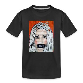 Spread LOVE - Kinder Premium Bio T-Shirt - Schwarz - Vorne