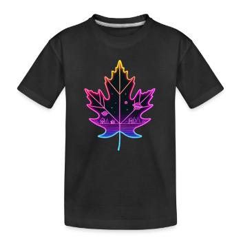 Ahornblatt - Kinder Premium Bio T-Shirt - Schwarz - Vorne