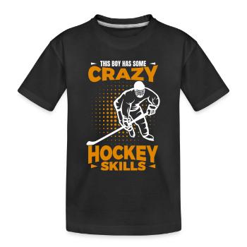This Boy Has Some Crazy Hockey Skills - Kinder Premium Bio T-Shirt - Schwarz - Vorne