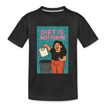 L’alimentation n’est pas pour moi - T-shirt bio Premium Enfant - noir - Devant