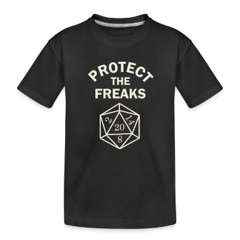Protect the Freaks - Kids' Premium Organic T-Shirt - black - Front