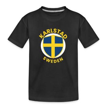 Conception de l’écu Karlstad Suède - T-shirt bio Premium Enfant - noir - Devant