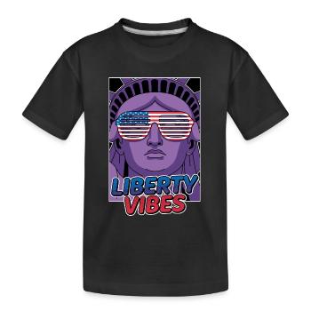 Liberty Vibes Statue de la Liberté - T-shirt bio Premium Enfant - noir - Devant