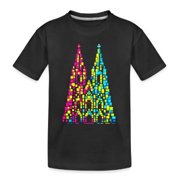 Cathédrale de Cologne, Carnaval, Carnaval, Confettis - T-shirt bio Premium Enfant - noir - Devant